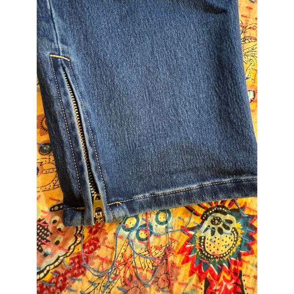 MODAMIX Jeans Women's sz24 Skinny Cropped Med-Dark Wash Stretch Zipper Ankles - Picture 4 of 15